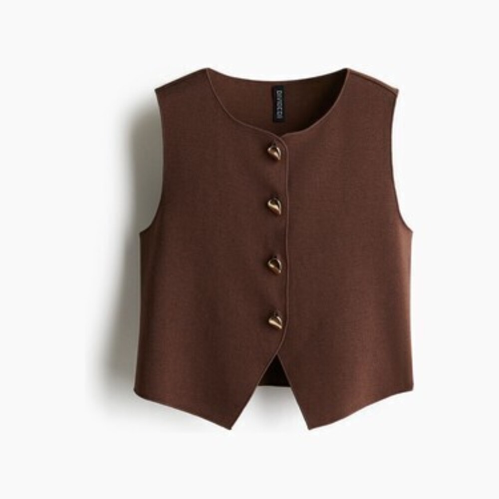 Cropped Jersey Vest